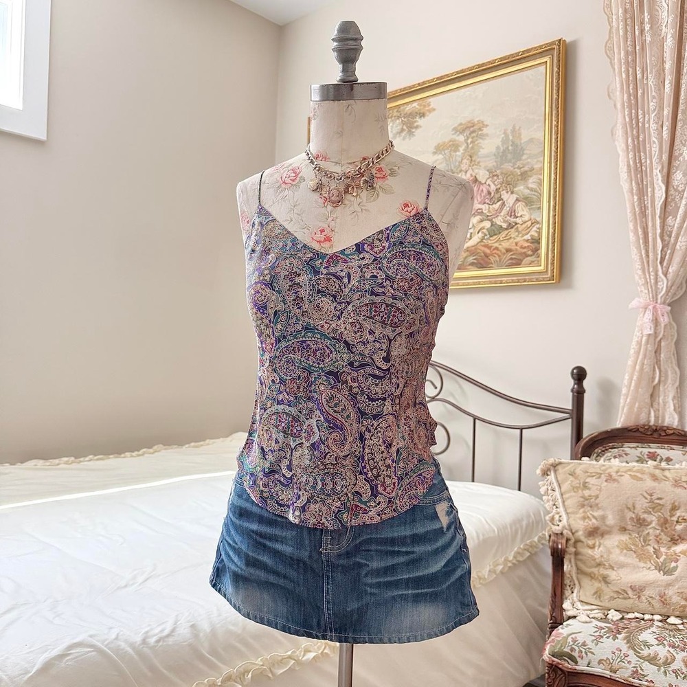 Paisley fairy top  Y2K Victorian Lace size small paisley cami